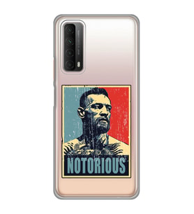 Huawei P Smart 2021 Uyumlu Conor Mcgregor Notorious Desenli Şeffaf Telefon Kılıfı