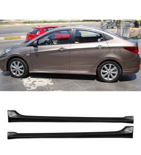 Hyundai Accent Blue Yan Marşpiyel Seti Plastik 2 Adet Mat Siyah 2011-2019 karlık+ek+bodykit