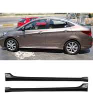 Hyundai Accent Blue Yan Marşpiyel Seti Plastik 2 Adet Mat Siyah 2011-2019 karlık+ek+bodykit