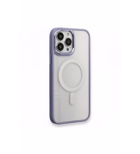 İphone 12 PRO MAX ile Uyumlu Kamera Korumasız Kenarları Renkli Şeffaf MAGSAFE Özellikli Kılıf