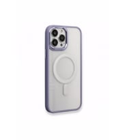 İphone 12 PRO MAX ile Uyumlu Kamera Korumasız Kenarları Renkli Şeffaf MAGSAFE Özellikli Kılıf