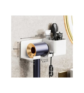 PLASTİK SAÇ KURUTMA MAKİNESİ ORGANİZERİ (Beyaz)