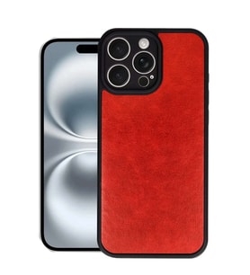 iPhone 16 Pro Max Kılıf Aras Deri Kapak - Kırmızı