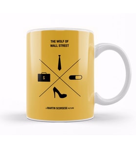 Wolf Of Wall Street Icons Movie Silhouette Kupa Bardak Porselen