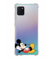 Samsung Galaxy Note 10 Lite  Köşe Korumalı Antişok Kapak Mickey Mouse Tasarımlı Şeffaf  Kılıf
