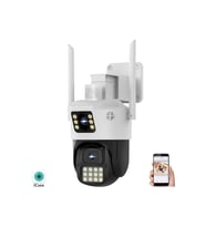 RADEX Rx-23ai Smart Güvenlik Kamerası 2 Kameralı 3mp Wi-fi Ptz Renkli Gece Görüş (Beyaz)