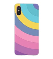 Xiaomi Mi 8 Pro Uyumlu Kapak Renk Cümbüşü Tasarımlı Şeffaf Silikon Kılıf