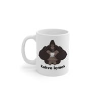 Kahve Içen Goril Baskılı Kupa Bardak