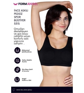 #Büstiyer Dikişsiz Seamless Kadın Esnek Yumuşak Kumaş Kalın Askılı Pedli Spor Büstiyer - 4 Adet