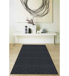 Füme Sade Desensiz Kaymaz Tabanlı Dekoratif Halı RV190 - 100 x 160 cm