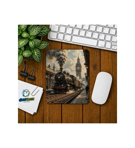 Londra Tren İstasyonu Baskılı Oyuncu Mousepad 0178
