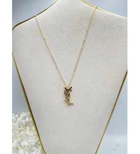 Gold Minimal Çelik Kolye (56 cm)