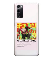 Samsung Galaxy S20 FE Uyumlu Chainsaw Man Anime Desenli Şeffaf Telefon Kılıfı