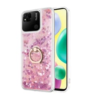 Microsonic Xiaomi Redmi 10A Kılıf Glitter Liquid Holder Pembe