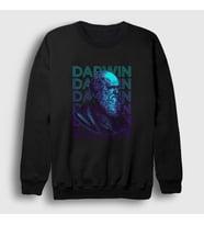 Presmono Unisex Siyah Evolution Evrim Charles Darwin Sweatshirt 441871tt