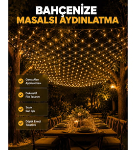 LED File Işık Dekoratif Ağ LED Aydınlatma İç Mekan Balkon Bahçe Süsü Yeni Nesil