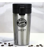 Kişiye Özel Paslanmaz Çelik 380 ml Vakumlu Takım Logosu Baskılı Termos - Isı Yalıtımlı, Sızdırmaz Kapak (Metal)