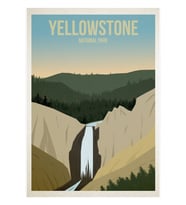 Yellowstone Milli Parkı Tablo Ahşap Poster Dekoratif