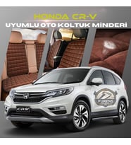Honda Cr-v Kahverengi Renk Tay Tüyü Cepli & Terletmez Sırtlı Oto Koltuk Minder Seti - Koltuk Koruma Kılıfı (ÖN & ARKA TAM SET)