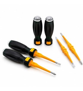 18 ADET TAK ÇIKAR 2İN1 DÜZ - YILDIZ UÇ ERGONOMİK SAP KONTROL KALEMİ - TORNAVİDA KORUMALI LRD-160 (4915)