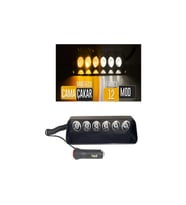 Araç Içi Vantuzlu Çakar Lamba Turuncu - Beyaz Renk 6 LED 12VOLT