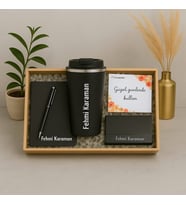 Kişiye Öze 380 Ml Termos Defter Kalem Ve Kartvizit Kutulu Hediye Seti