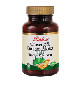 Ginseng & Ginkgo Biloba Tablet Takviye Edici Gıda