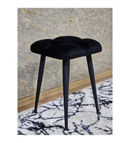 Kare Siyah Boyalı Konik Ayaklı Tabure - Oturak - Bar Taburesi - Ayaklı Tabure Siyah Renk 48 x 33 Boyut/Ebat (Çok Renkli)