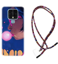 Tecno Camon 16 18P Pova Kılıf Boyun Asklı Rasta Silikon Sakız ve Kız 1767
