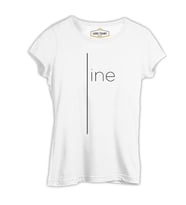 Just a Line Beyaz Kadın Tshirt