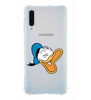 Samsung Galaxy A50s  Köşe Korumalı Antişok Kapak Donald Duck Tasarımlı Şeffaf  Kılıf