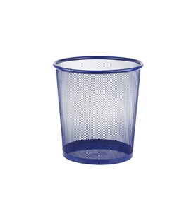 Orta Boy Metal Perfore Çöp Kovası, Mavi, 7.8 Litre