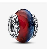 Nur Silver Buz ve Ateş Ejderhaları İkili Murano Gümüş Charm NUR-CM00323
