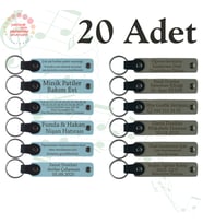 Gök Mavi & Kül Gri, Kişiselleştirilebilir İsimli Anahtarlık, Eğitmenden Öğrencilere Hediye 20'li Set