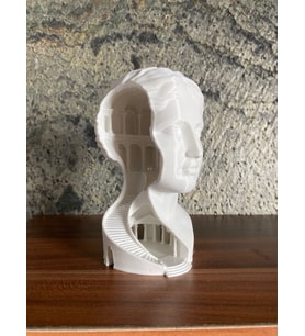 Riva Self Neoklasik Mimari İç Yapılı Antik Heykel Büstü (12 cm)