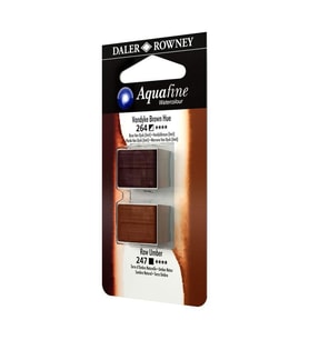 Daler Rowney Aquafine 1/2 Tablet Suluboya 2'li Set VANDYKE BROWN HUE/RAW UMBER 