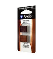 Daler Rowney Aquafine 1/2 Tablet Suluboya 2'li Set VANDYKE BROWN HUE/RAW UMBER 