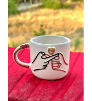 Sevgili Hediye El Yapımı 24 Ayar Gerçek Altın Yaldızlı Doğum Günü Hediye Sonsuzluk Sevgi Kalp Mutluluk Aşk Seramik Çay Kahve Kupa Cup Mug