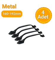 4 Adet Eymen Lüks Siyah Metal Mobilya Kulpu 160mm - 192mm