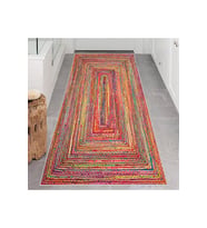 Rovigo Home Dijital Baskı Yıkanabilir Kaymaz Taban Salon Halısı RVG0651 (Pembe)
