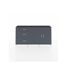 Arges Konsol 2 Raflı 3 Çekmeceli 2 Kapaklı 176x30x99 Antrasit-Antrasit