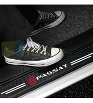 Volkswagen Passat Logo Karbon Kapı Eşiği Koruma Araba Etiket Oto Sticker Yapıştırma 4 Parça