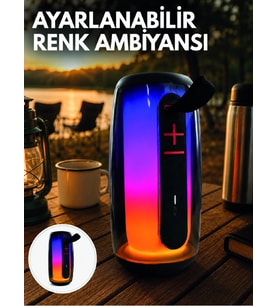 Rgb Aydınlatmalı Kablosuz Bluetooth Hoparlör Usb Bellek Tf Kart Destekli
