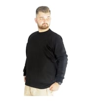 Erkek Sweatshirt Bisiklet Yaka Basic 20131 Siyah