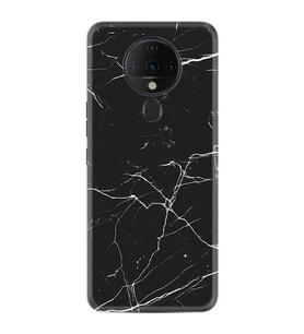 Tecno Spark 6 Kılıf Resimli Silikon Kılıf Siyah Mermer 1299