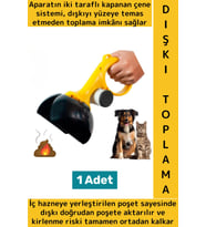 Premium Kolay Kullanım Kedi Köpek Pratik Hijyenik Poşet Hazneli Evcil Hayvan Dışkı Toplama Aparatı