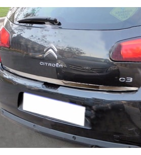 CITROEN C3 Formlu Krom Bagaj Alt Çıta 2010-2015 Paslanmaz Çelik