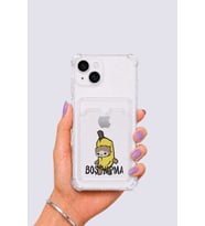iPhone 15 Kartlıklı Boş Yapma Desenli Kılıf