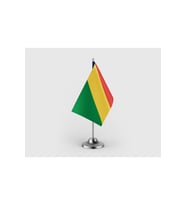 Kongo Cumhuriyeti Tekli Saten Masa Bayrağı Seti