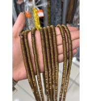 Hematit Taşı Rondela Kesim Parlak Kahverengi 8x2mm Doğal Taş Dizi